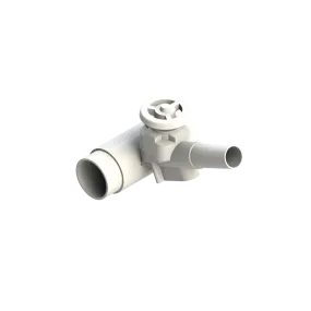 Agru PVDF UHP T-membraanafsluiter d75 -d40 SDR21 PTFE/EPDM Stomplas 35343754021