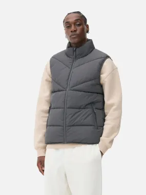 Gewatteerde bodywarmer met zigzagstrepen