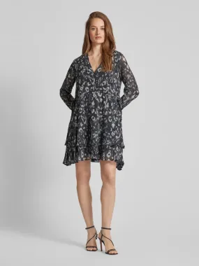 Jake*s Collection Knielange jurk in wikkellook in zwart