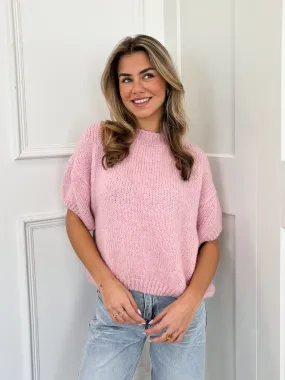Trui Ellie roze Oversized knit sweater